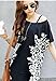 Relipop Women Summer Tunic Short Sleeve Casual Loose Blouse Top (Black, Large)