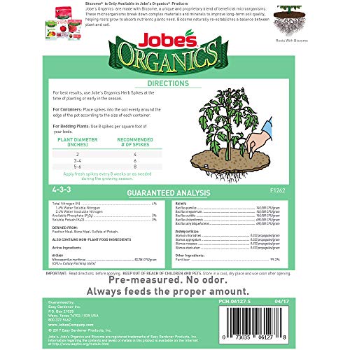 Jobe's 06127 Herb Fertilizer, 50 Spikes, Tan Pricepulse
