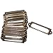 LGEGE 30pcs Brozen Tone Office Library File Drawer Tag Vintage Style Label Holder (60 x 17mm)