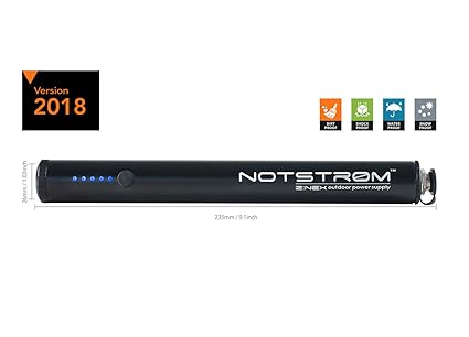 ZNEX NOTSTRØM XT | Wasserdichte IP67 Outdoor Power Bank mit Rahmenhalter fürs Fahrrad, Rennrad, MTB, Trekkingrad zum Laden vo