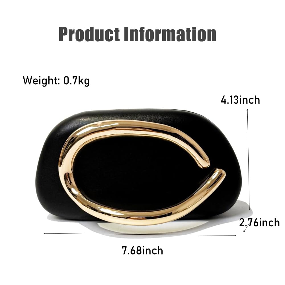 Acrylic Clutch Purse for Women Classic Round Acrylic Evening Handbag Vintage Metal Handlebars Bag for Wedding Party Prom
