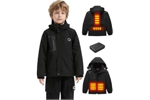 Varmcore Kids Heated Ski Jacket with 10000mAh Battery – Winter Outdoor Electric Softshell Jacket for Boys and Girls.