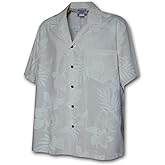 Pacific Legend Mens White Wedding Tropical Floral Hawaiian Shirt