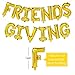 Friendsgiving Banner Balloon 16inch and Give Thanks Burlap Garland Bunting Banner 70 * 6.9inch