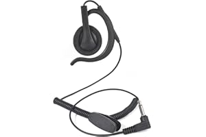 TWAYRDIO 3.5mm Radio Listen Only Earpiece with Large Ear Hook, Law Enforcement Tactial Headset for Kenwood Motorola Walkie Ta