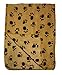 bogo Brands Tan Fleece Pet Blanket/Throw with Paw Print Design 39x27 Inches for Small Animals