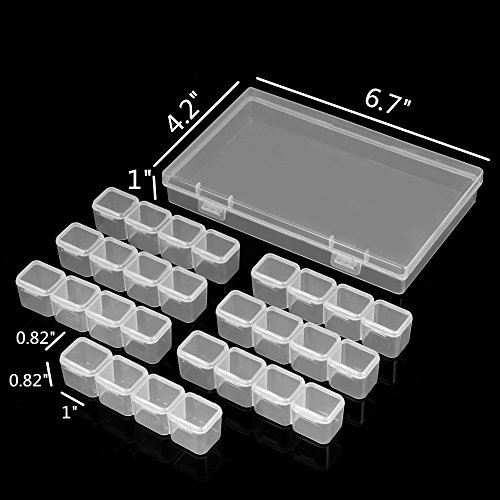 1 Diamond+Embroidery+Plastic+Containers+Adjustable