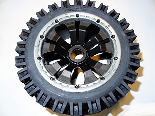 King Motor All Terrain Tires on Poison HD Rims (Set of 4) Fits HPI 5B, SS, 2.0, Rovan Buggy and other Bajas