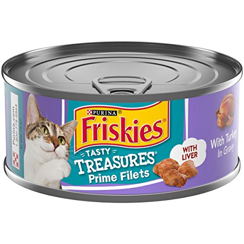 Purina Friskies Gravy Wet Cat Food, Tasty Treasures With Turkey in Gravy - (24) 5.5 oz. Cans