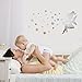 Cute Little Fairy Stars DIY Wall Decor Art 3D DIY Acrylic Mirror Wall Sticker for Kids Room Bedroom Kindergarten Wall Decals Stickers Wallpaper Home Decoration (Silver)