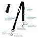 WINSEE Dog Seat Belt, 3 in 1 Multifunctional Pet Safety Belt Bungee Dog Car Harness with 2 Hook Latch & 1 Seatbelt Buckle, Swivel Aluminum Carabiner,Retractable Vehicle Harness
