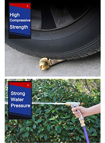 ESOW Heavy-Duty Metal Garden Hose Nozzle, Made of 100% Metal Construction Built and Brass Head, Metal Spray Gun w/Pistol Grip Trigger for Watering Plants & Lawn, Car Washing, Patio, Dog & More - Thumbnail 4