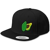 Speedy Pros Snapback Hat for Men Flat Bill Left Side Panel Hats Avocado Fruit Style C Embroidery Embroidered Flat Bill Hat Acrylic