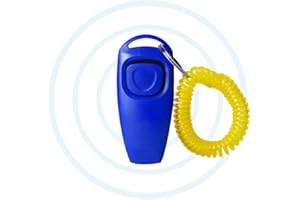 AHERO 2 in 1 Dog Whistle&Clicker, Dog Training Tool Make Dogs Come to You,Stop Barking,Behavior Aids(Blue)