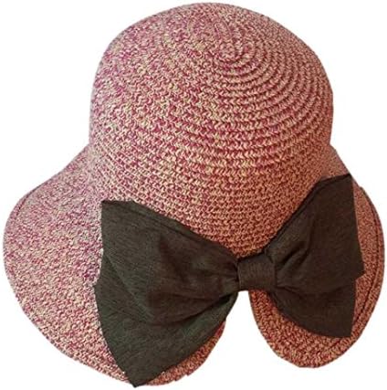 Aniywn Hot Sale! Women Foldable Large Brim Crochet Summer Knit West Cowboy UV Beach Sun Hat (Free Size, B)