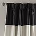 Lush Decor Montego Striped Window Curtains Panel Set for Living Room, Dining Room, Bedroom (Pair), 84” x 52”, Black