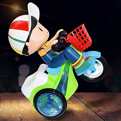 Jinjin Children's Stunt Tricycle Crane Head 360 Degree Rotating Music Lighting Popular Electric Toys Durable Toddler Baby Gifts (A) - Thumbnail 2