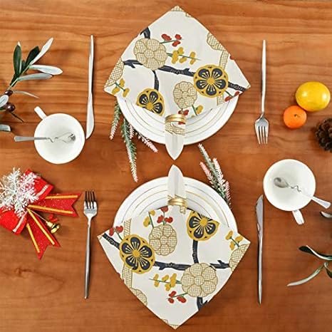 Amazon テーブルナプキン 4枚 花柄 植物 カラフル ナプキン ワイントーション ダイニングルーム シャンパン スパークリングワイン 結婚式 レストラン ホテル 業務用 パーティー 家庭用 洗濯可能 繰り返す利用可能 吸水タイプ 50 5 50 5 テーブルナプキン オンライン通販