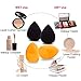 4+1Pcs Makeup Blenders with Cosmetic Sponges & Brushes Cleaner,Foundation Powder Blending Buds,Dry and Wet Used Beauty Muti-colored Blender,Soft Blending Sponge