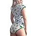 Littleforbig Adult Baby Onesie Diaper Lover (ABDL) Snap Crotch Romper Onesie Pajamas - Dinosaurs Pattern (S)