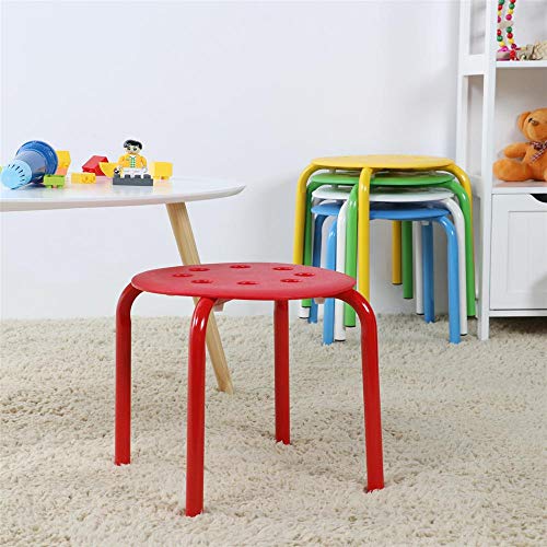 6 Yaheetech+Plastic+Stack+Stools+Classroom