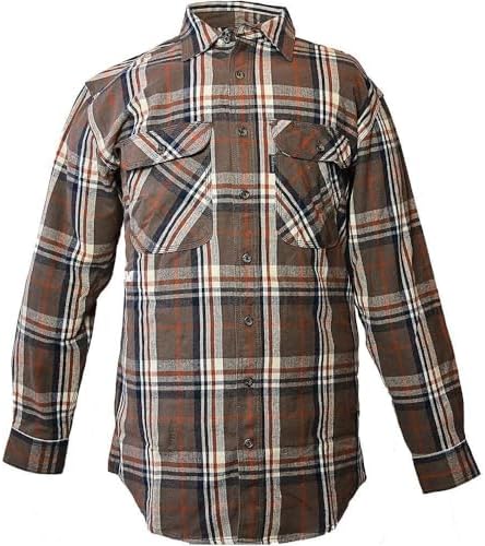 Amazon.com: Five Brother Men's Metal Snap Flannel Shirt, XL, Red