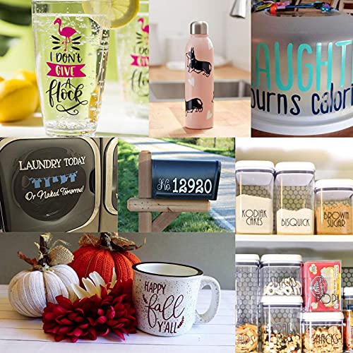 Permanent Vinyl Bundle for Cricut 70 Pack Self Adhesive Vinyl Sheets