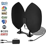 HDTV Antenna, Indoor Amplified TV Antenna 50 Mile Range with USB Power Supply, Detachable Amplifier Signal Booster, Longer 20FT High Performance Coaxial Cable - Upgraded Version with Better Reception