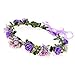 Love Sweety Girls Boho Rose Floral Crown Wreath Wedding Flower Headband Headpiece (Purple)