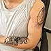 DaLin 4 Sheets Temporary Tattoos, Lion, Hawks, Owl, Skull