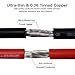 16 Gauge Silicone Electric Wire, EvZ 33ft 16AWG Flexible 2 Conductor Parallel Cable, 2pin Red Black, High Temperature Resistant, Single Color LED Strip Extension
