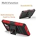 Galaxy Alpha Case, Combo Shell Cover Kickstand with Built-in Holster Locking Belt Clip+Circle(TM)Touch Screen Pen And Screen Protector-Red