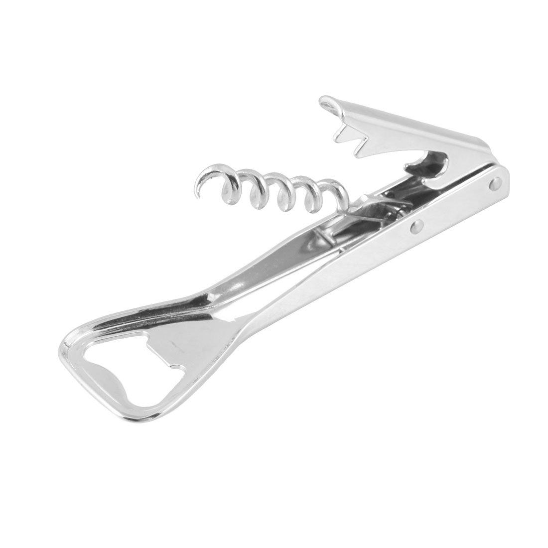 sourcingmap Silver Tone Stainless Steel 3 in 1 Beer Red Wine Bottle Opener
