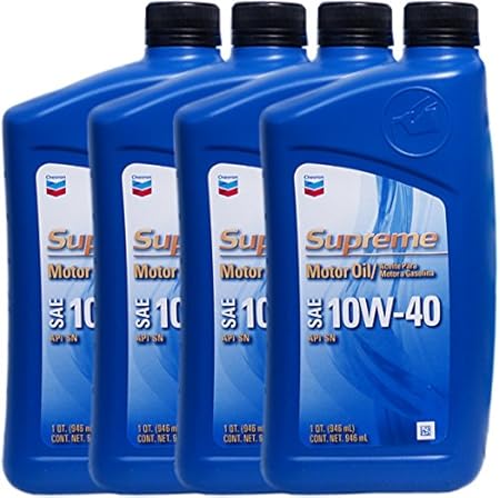 Amazon 946ml シェブロン エンジンオイル 10w40 4本セット エンジンオイル オイルフィルター 車 バイク