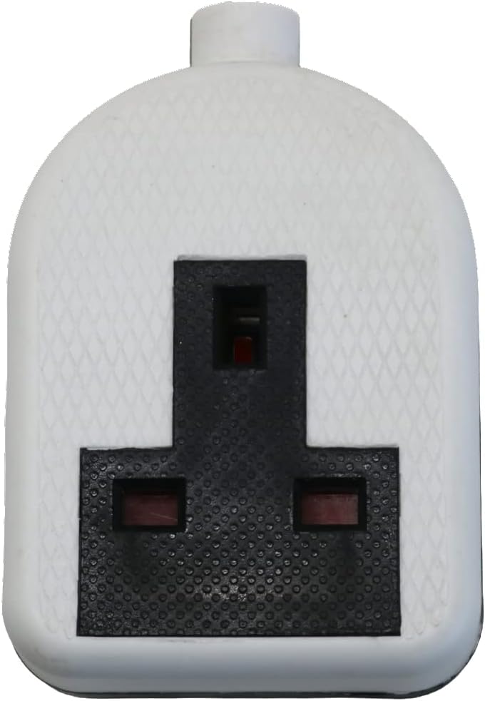 fiXte Single Gang 13A 240V High Impact Rubberised Extension Socket BS1363