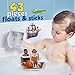 Learn & Climb Interactive Bath Toys for Boys - Play and Build Your Own Pirate Ship. for Boys Ages 3-4-5, Toddlers and Kid - Plus Bath Toy Organizer and Bath Chore System