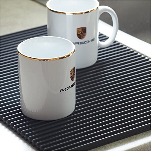 Miusco Silicone Dish Drying Mat, Grey 15" x 11", Fast Drying, Non-slip, Heat Resistant, for Dishwasher Safe.