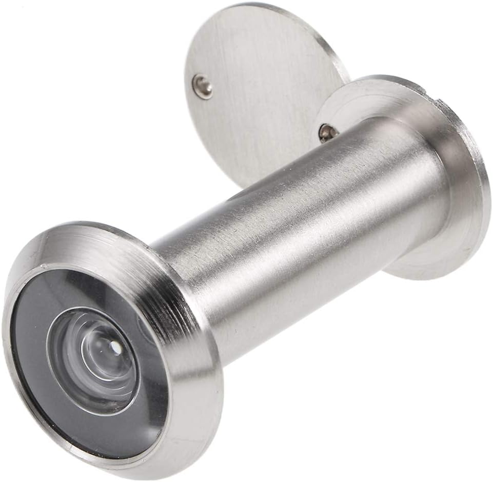 sourcing map Door Viewer, Solid Brass 200degree Door Viewer Peephole