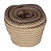 Twisted Manila Rope 1 in x 50 ft Jute Rope Thick Hemp Rope for Railing Docks Tug of War Decorating Crafts Nautical Landscaping Swing Hammock