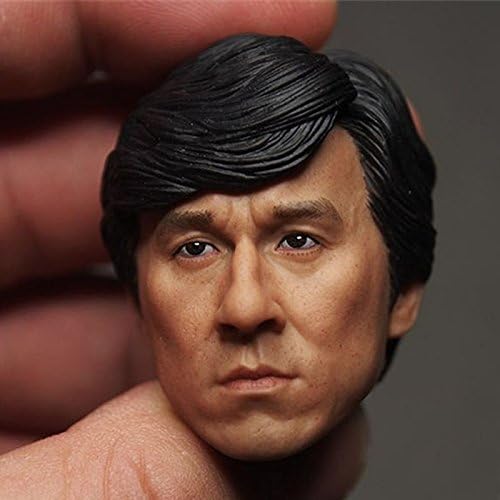 ESHINEYMnotht Head Sculpt Jackie Chan Head Carving I KNOW WHO I AM TV Asian Famous Star Head Model For 12in Figures l30