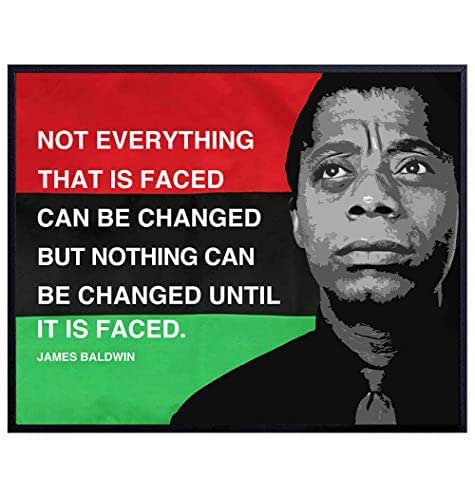Amazon.com: James Baldwin Quote, Black Leaders Inspirational Wall Art