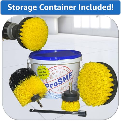 ProSMF Bathroom Drill Brush Set Grout Drill Brush Attachment Set