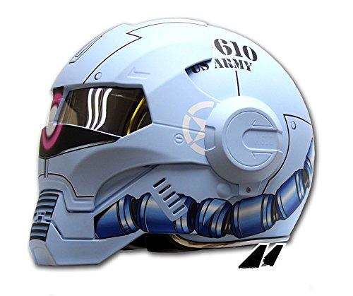 Masei 610 Zaku Motorcycle Chopper Helmet S M L XL (Blue)
