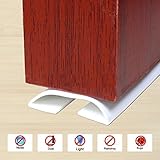 Loobani Under Door Threshold Seal Strip Draught Excluder, Adhesive Bottom Weather Stripping Rubber Self Foam Draft Stopper Sweep, Soundproofing Noise Insulation Sweeper Tool Kit, 39