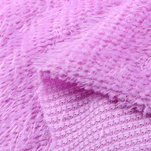 HOSOME Women Long Knitted Sweaters 2019 Fashion Long Sleeve Solid Color Sweaters Hot Pink