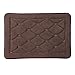 LANGRIA Memory Foam Bath Mats Non-Slip Bathroom Rugs Water Absorbent Fast Dry Soft Comfortable Stylish Coral Fleece Surface, 17''x 24'' (Brown)