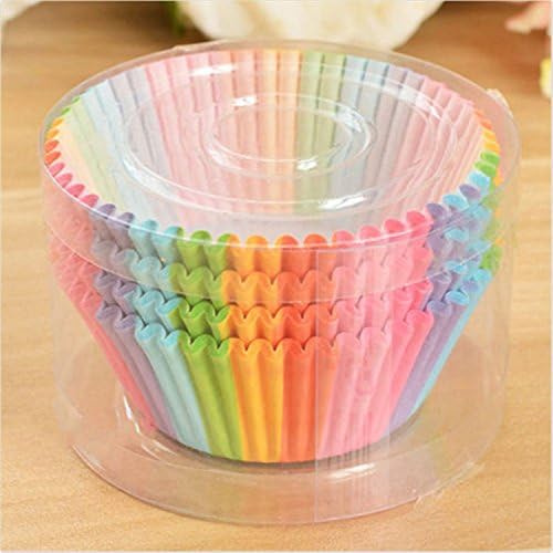 200 Pcs/lot Lovely Paper Cake Cup Liners Baking Cups Muffin Kitchen Cupcake Cases Colorful Cups,perfect For Putting Cake,biscuit,candy, Dessert ,cookie ,fruit Etc.