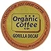 The Organic Coffee Co. Compostable Coffee Pods - Gorilla Decaf (12 Ct) K Cup Compatible including Keurig 2.0, Medium Roast, Swiss Water Processed, USDA Organic