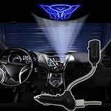 Spoya Blue The Transformers Autobots USB Car Dome Ceiling CREE LED Cigarette Lighter Logo Laser Projector Light lamp