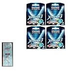 Wilkinson Sword Xtreme3, 4 Count Refill Razor Blades (Pack of 4) with FREE Loving Color trial size conditioner